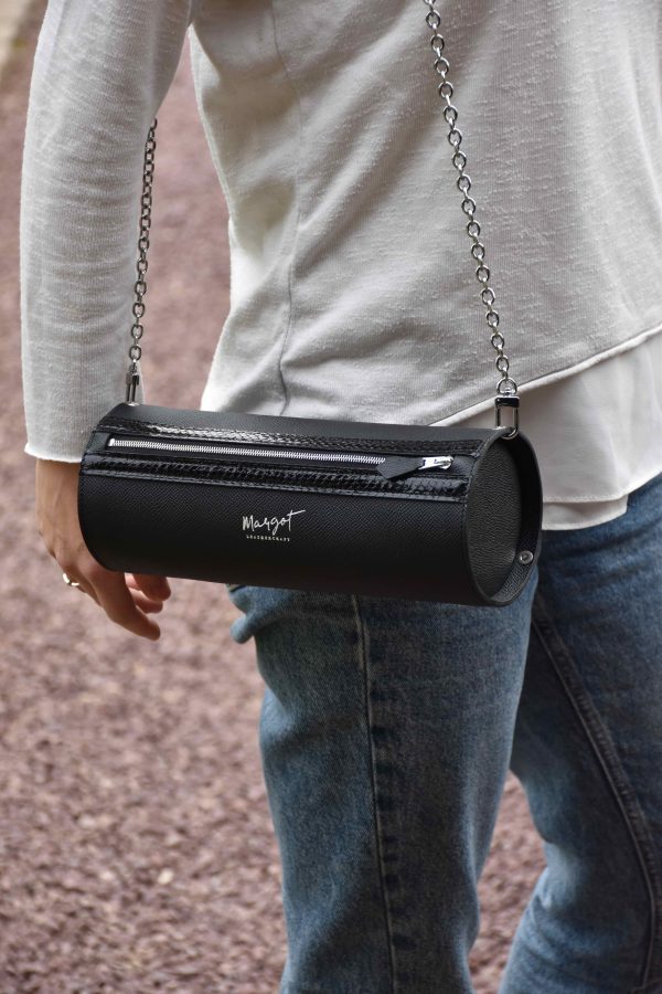 Cavaletti Handbag – Black Python